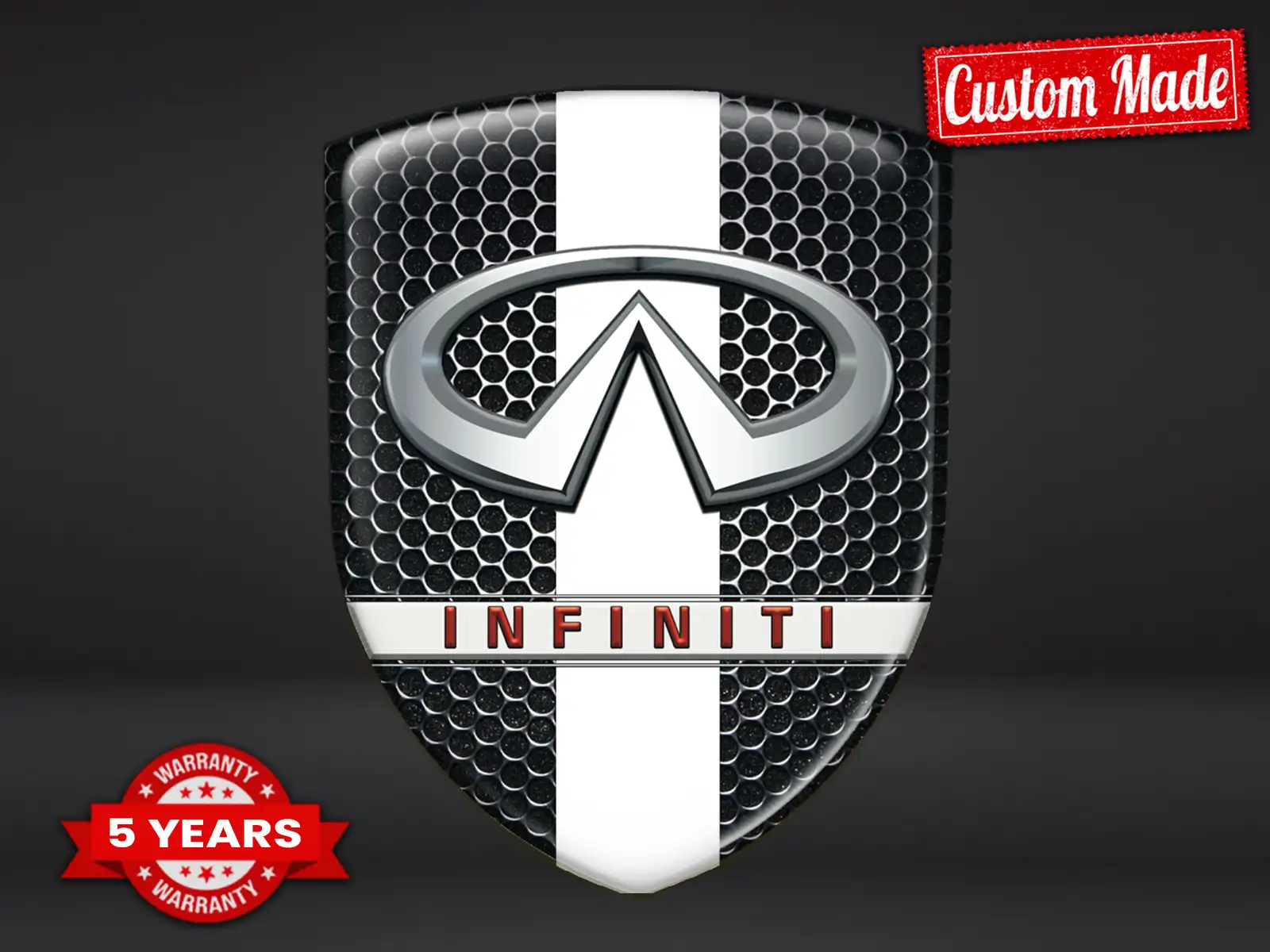 Infiniti Décalcos Bombés Perso Style Look Haut de Gamme